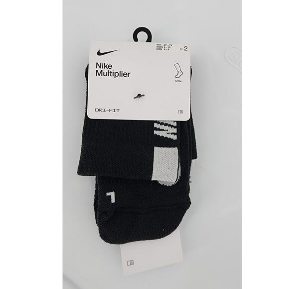 New NWT Nike Multiplier Running Ankle Socks 2-Pack Women's 6-10 Men's 6-8 - Picture 5 of 7
